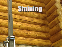  Penland, North Carolina Log Home Staining